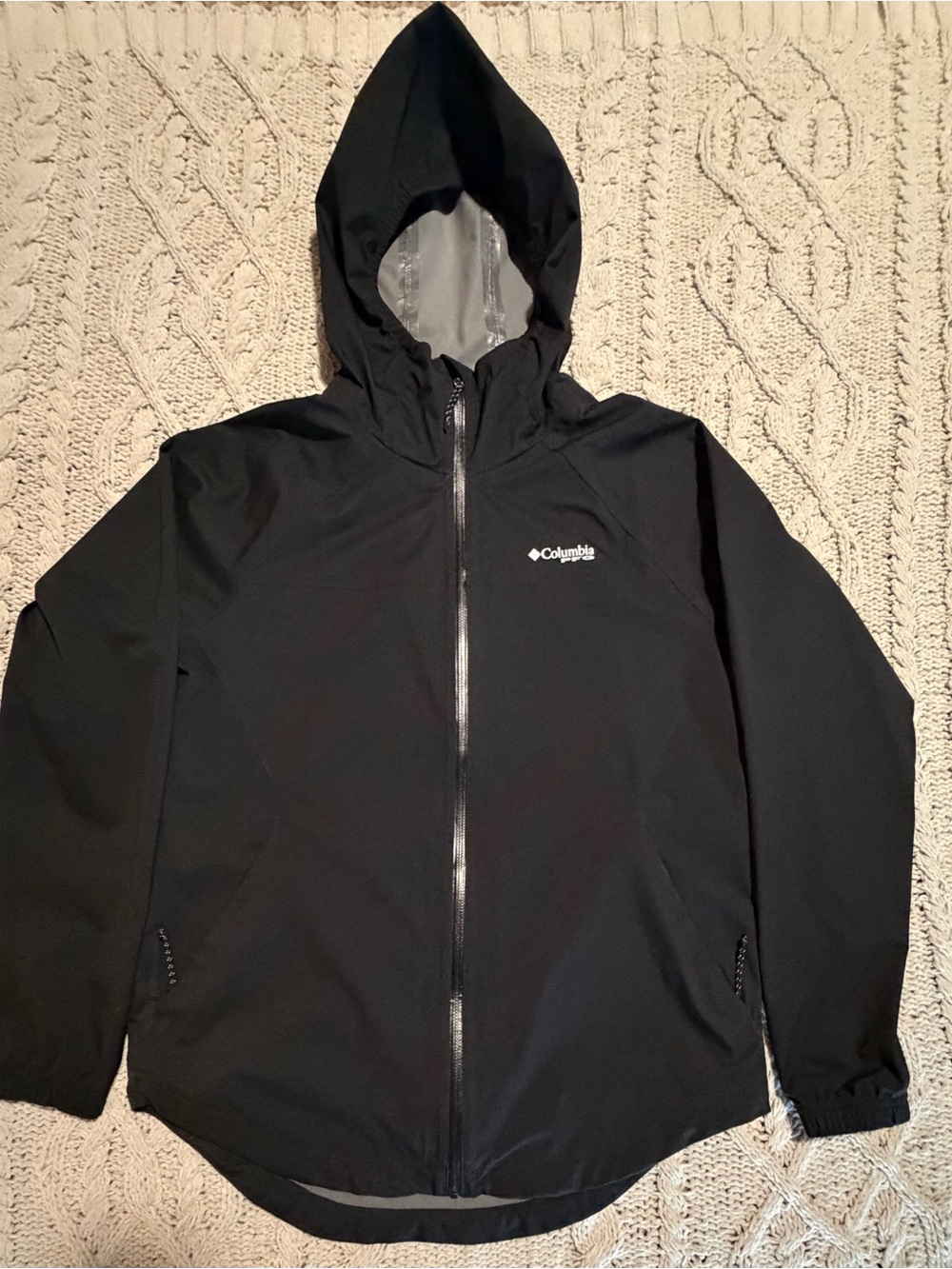 Columbia Black Hooded Women’s Rain Jacket